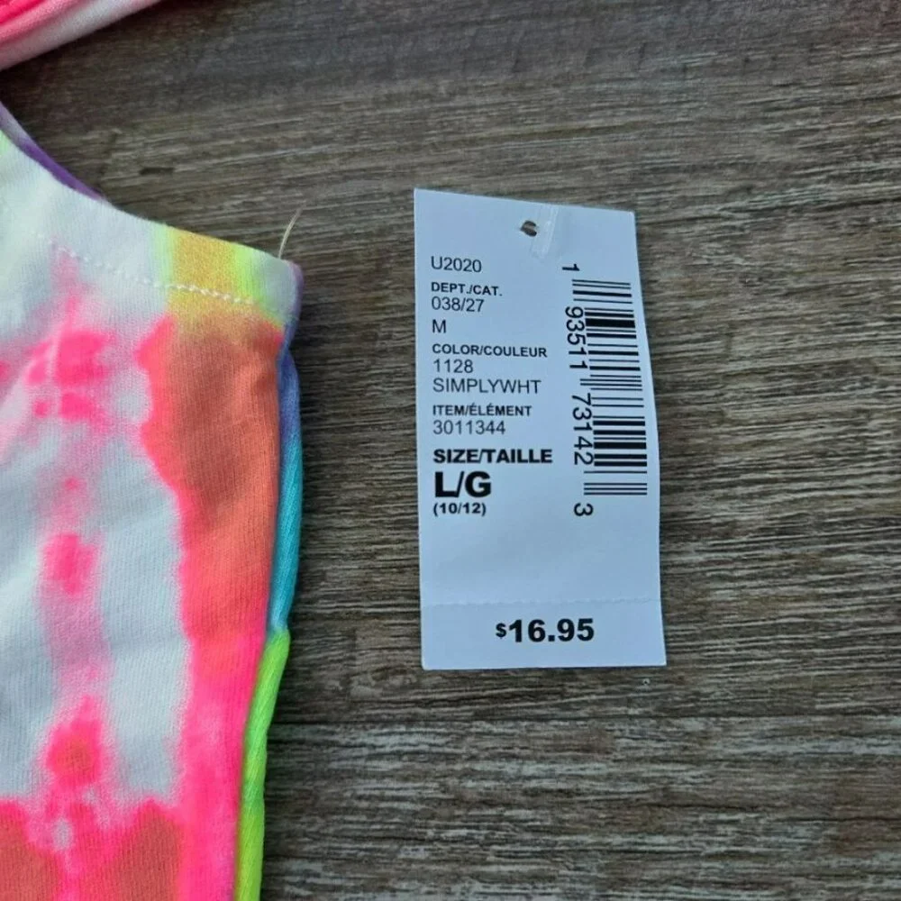 Children's Place NWT Girls Large 10/12 Tye Dye summer dress pink/purple/yellow - Picture 3 of 7